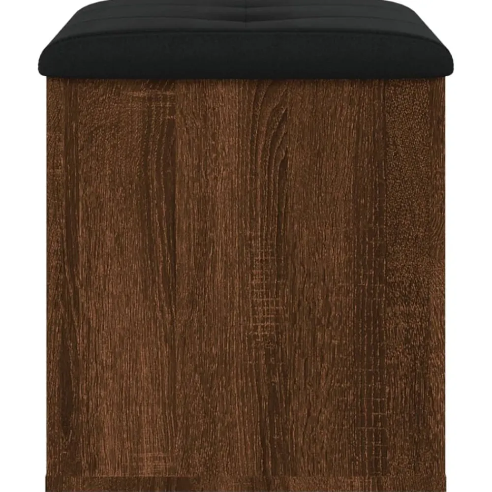 vidaXL Banco con almacenaje madera ingeniería roble marrón 42x42x45 cm Marrón roble Online