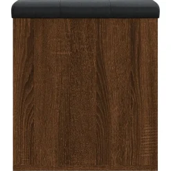 vidaXL Banco con almacenaje madera ingeniería roble marrón 42x42x45 cm Marrón roble Online