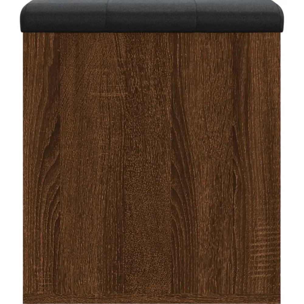 vidaXL Banco con almacenaje madera ingeniería roble marrón 42x42x45 cm Marrón roble Online