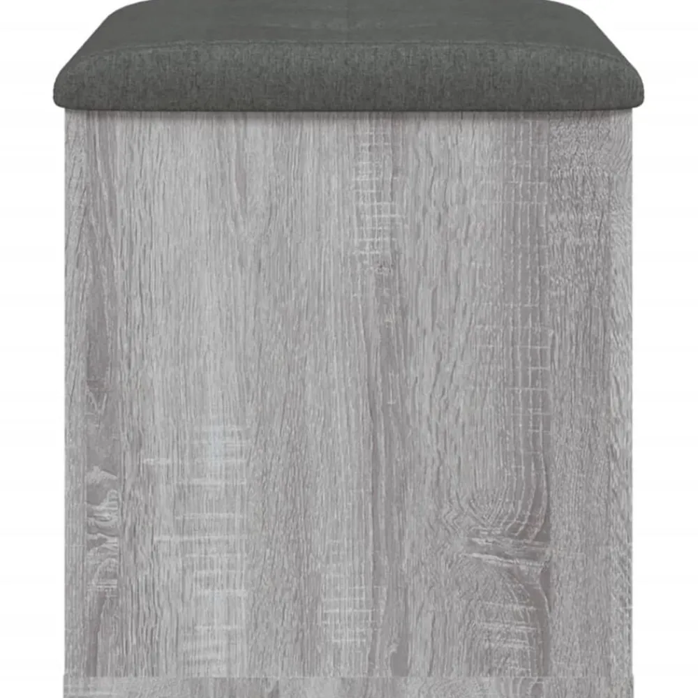 vidaXL Banco con almacenaje madera ingeniería 42x42x45 cm Gris sonoma New