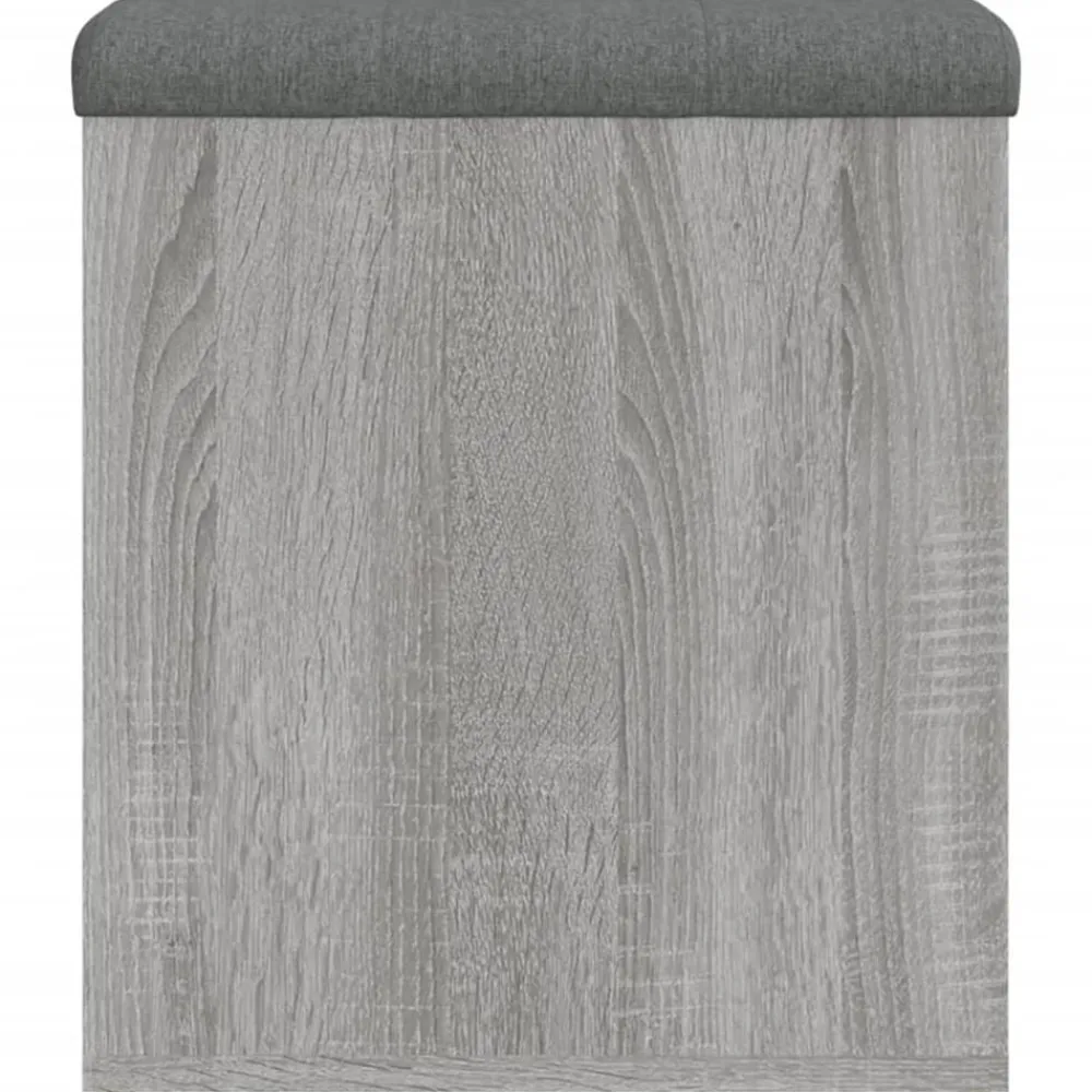 vidaXL Banco con almacenaje madera ingeniería 42x42x45 cm Gris sonoma New