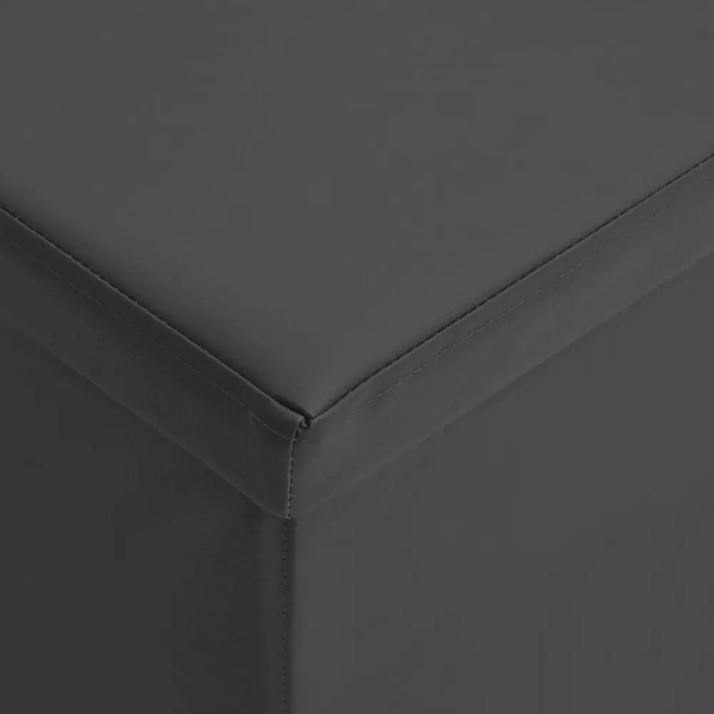 vidaXL Banco con almacenaje plegable PVC Gris Online