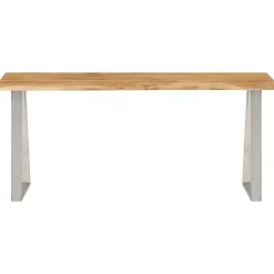 vidaXL Bancos-Banco con borde natural madera de acacia maciza 105 cm