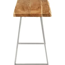 vidaXL Bancos-Banco con borde natural madera de acacia maciza 105 cm