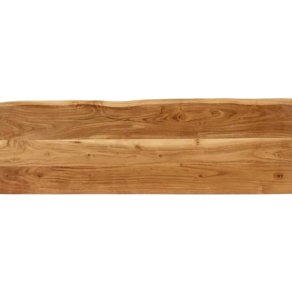vidaXL Bancos-Banco con borde natural madera de acacia maciza 105 cm
