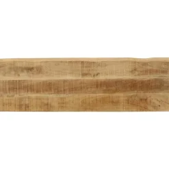 vidaXL Banco con borde natural de madera de mango maciza 105 cm Negro Sale