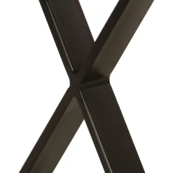 vidaXL Banco con borde natural de madera de mango maciza 105 cm Negro Sale