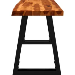 vidaXL Bancos-Banco con borde vivo madera maciza de acacia 110 cm