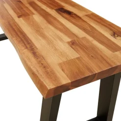 vidaXL Bancos-Banco con borde vivo madera maciza de acacia 110 cm