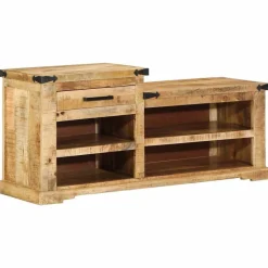vidaXL Bancos-Banco con cajón Marrón 110 x 35 x 50 cm Mango rugoso