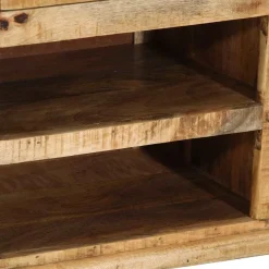 vidaXL Bancos-Banco con cajón Marrón 110 x 35 x 50 cm Mango rugoso
