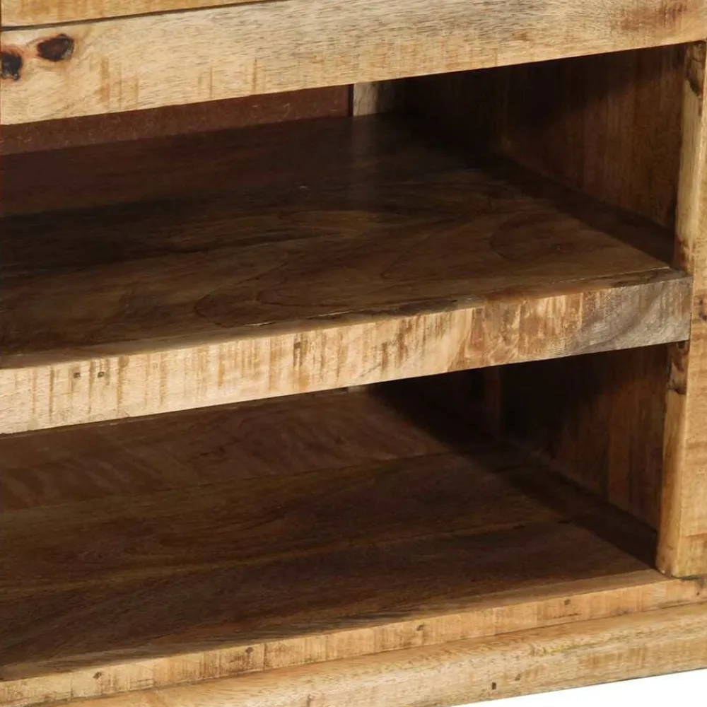vidaXL Bancos-Banco con cajón Marrón 110 x 35 x 50 cm Mango rugoso