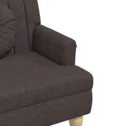 vidaXL Banco con cojines tela marrón oscuro 113x64,5x75,5 cm Marrón oscuro Hot