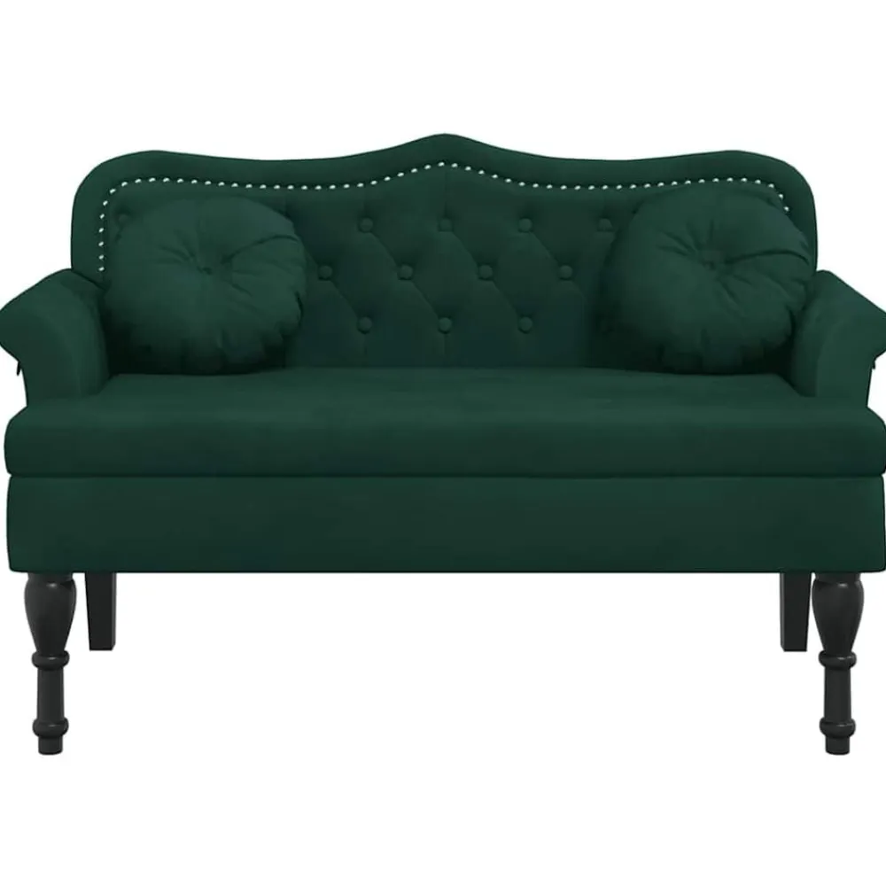 vidaXL Bancos-Banco con cojines Terciopelo 120,5x65x75 cm