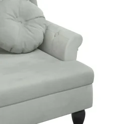vidaXL Banco con cojines 120,5x65x75 cm terciopelo Gris claro Sale