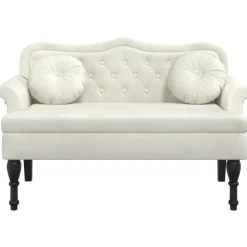 vidaXL Bancos-Banco con cojines terciopelo 120,5x65x75 cm