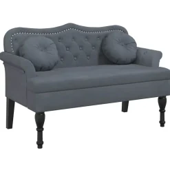 vidaXL Bancos-Banco con cojines de terciopelo 120,5x65x75 cm