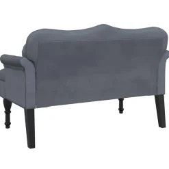 vidaXL Bancos-Banco con cojines de terciopelo 120,5x65x75 cm