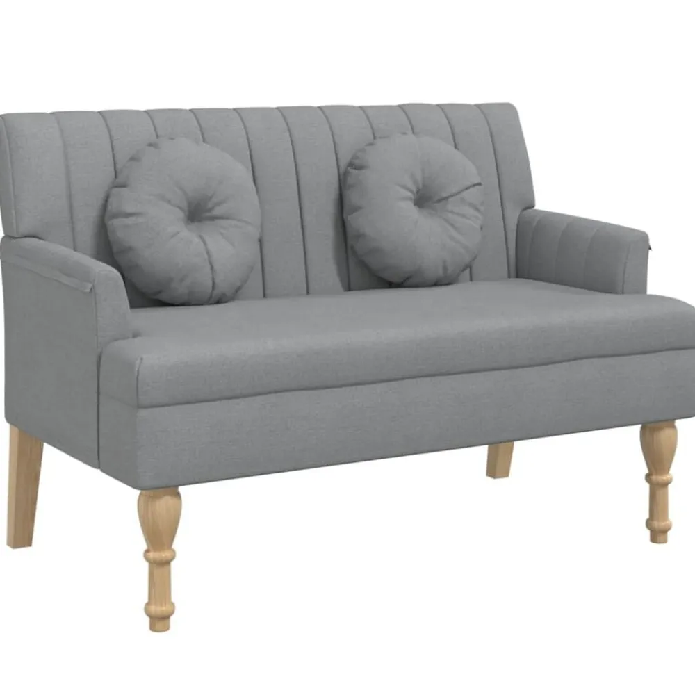 vidaXL Bancos-Banco con cojines tela 113x64,5x75,5 cm