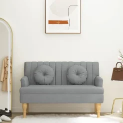 vidaXL Bancos-Banco con cojines tela 113x64,5x75,5 cm