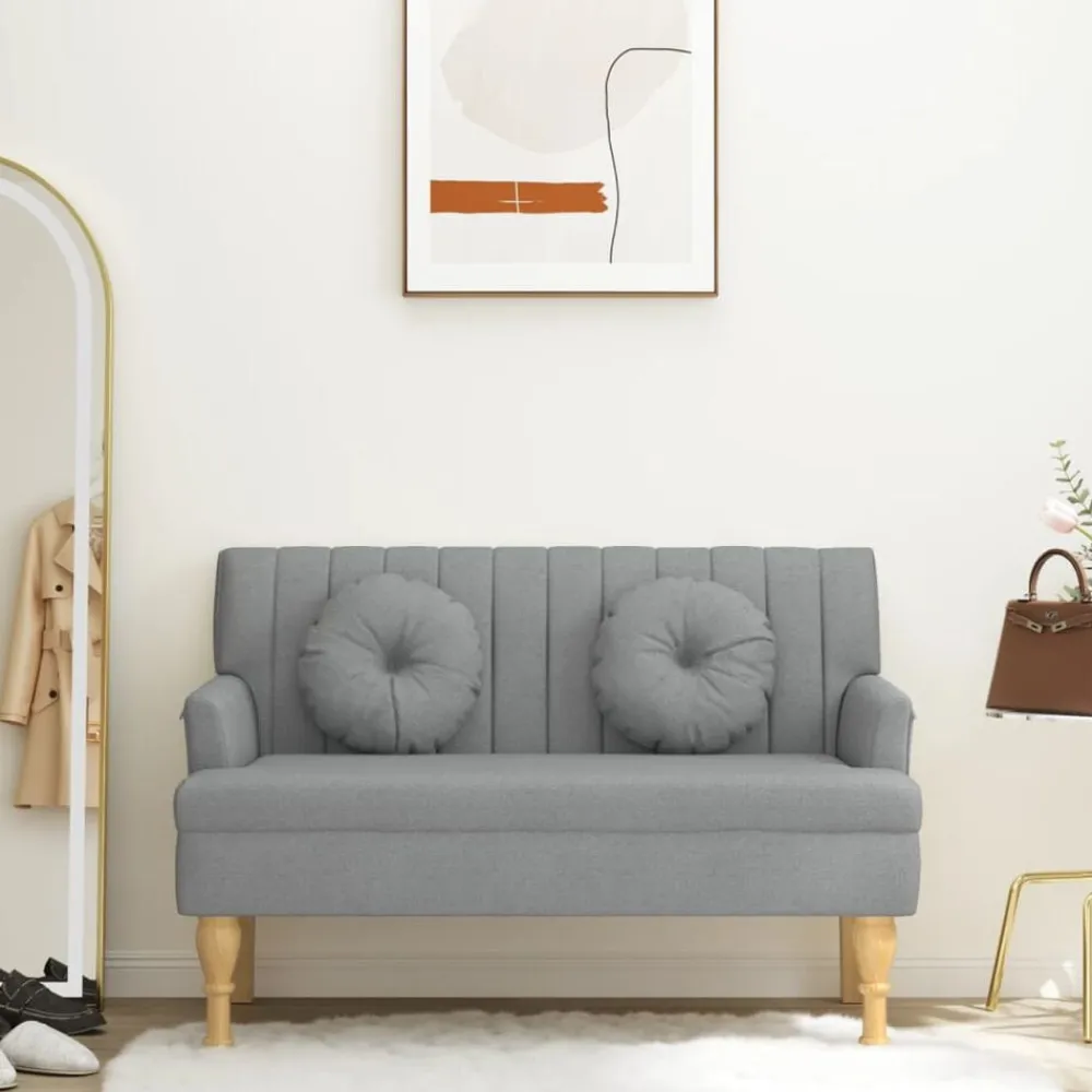 vidaXL Bancos-Banco con cojines tela 113x64,5x75,5 cm
