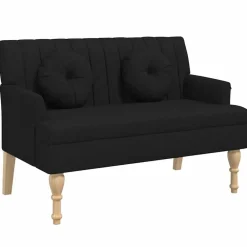 vidaXL Bancos-Banco con cojines tela 113x64,5x75,5 cm