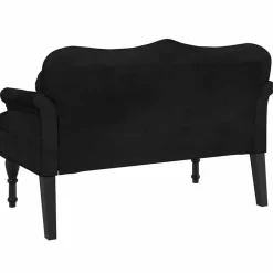 vidaXL Banco con cojines Terciopelo 120,5x65x75 cm Negro Hot