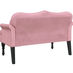 vidaXL Banco con cojines terciopelo 120,5x65x75 cm Rosa Best