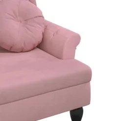 vidaXL Banco con cojines terciopelo 120,5x65x75 cm Rosa Best
