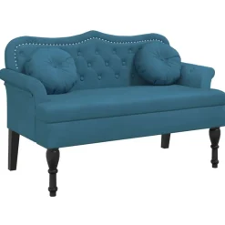 vidaXL Bancos-Banco con cojines terciopelo 120,5x65x75 cm