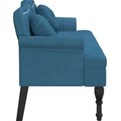 vidaXL Bancos-Banco con cojines terciopelo 120,5x65x75 cm