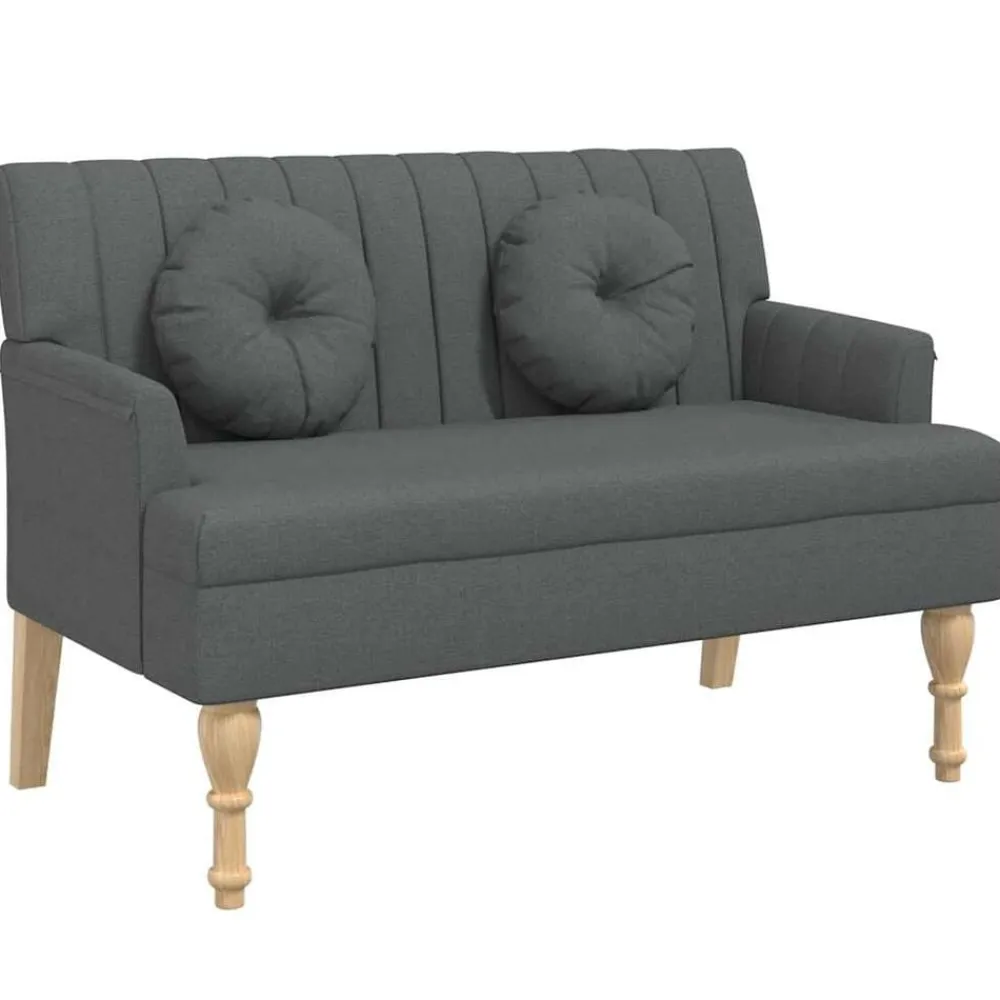 vidaXL Bancos-Banco con cojines tela 113x64,5x75,5 cm