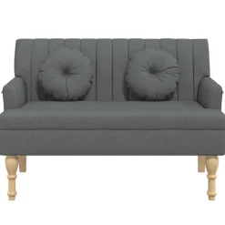 vidaXL Bancos-Banco con cojines tela 113x64,5x75,5 cm