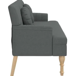 vidaXL Bancos-Banco con cojines tela 113x64,5x75,5 cm