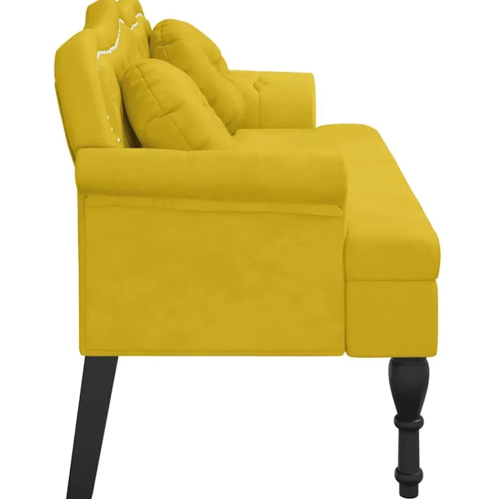 vidaXL Bancos-Banco con cojines terciopelo 120,5x65x75 cm
