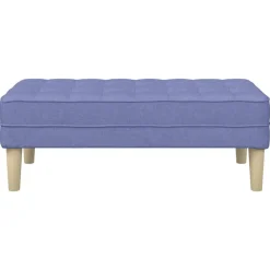 vidaXL Banco con cojín Azul jeans 113 x 57 x 39 cm tela Azul vaquero