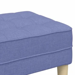 vidaXL Banco con cojín Azul jeans 113 x 57 x 39 cm tela Azul vaquero