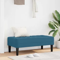 vidaXL Banco con cojín 113 x 57 x 39 cm Terciopelo Azul Best
