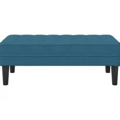 vidaXL Banco con cojín 113 x 57 x 39 cm Terciopelo Azul Best