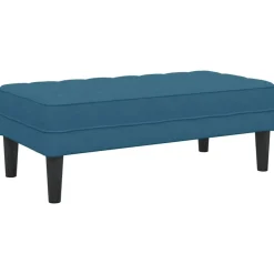 vidaXL Banco con cojín 113 x 57 x 39 cm Terciopelo Azul Best