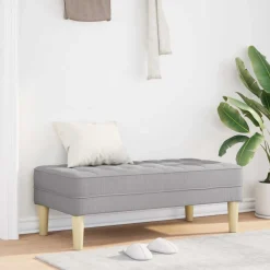 vidaXL Bancos-Banco con cojín 113 x 57 x 39 cm tela