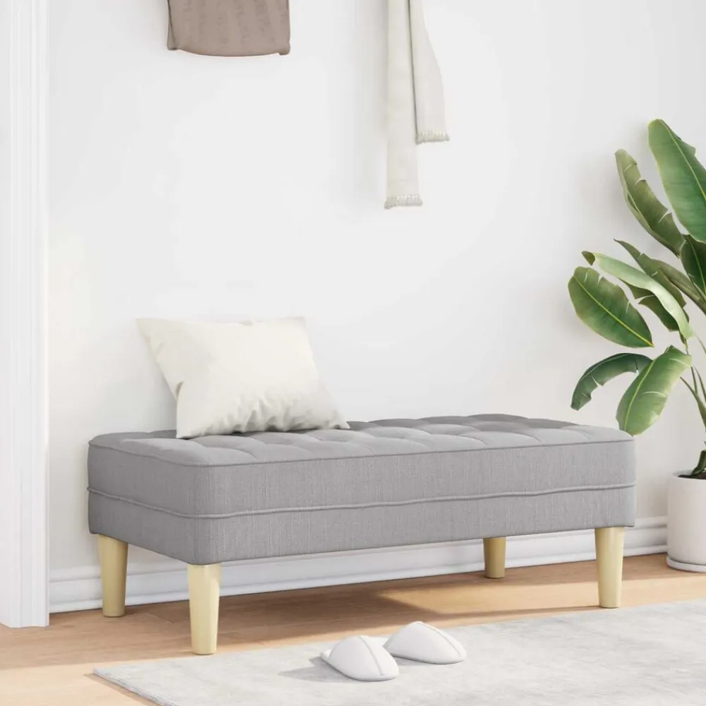 vidaXL Bancos-Banco con cojín 113 x 57 x 39 cm tela