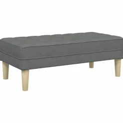 vidaXL Banco con cojín 113 x 57 x 39 cm tela Gris oscuro Best