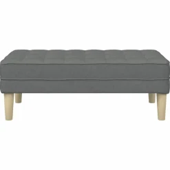 vidaXL Banco con cojín 113 x 57 x 39 cm tela Gris oscuro Best