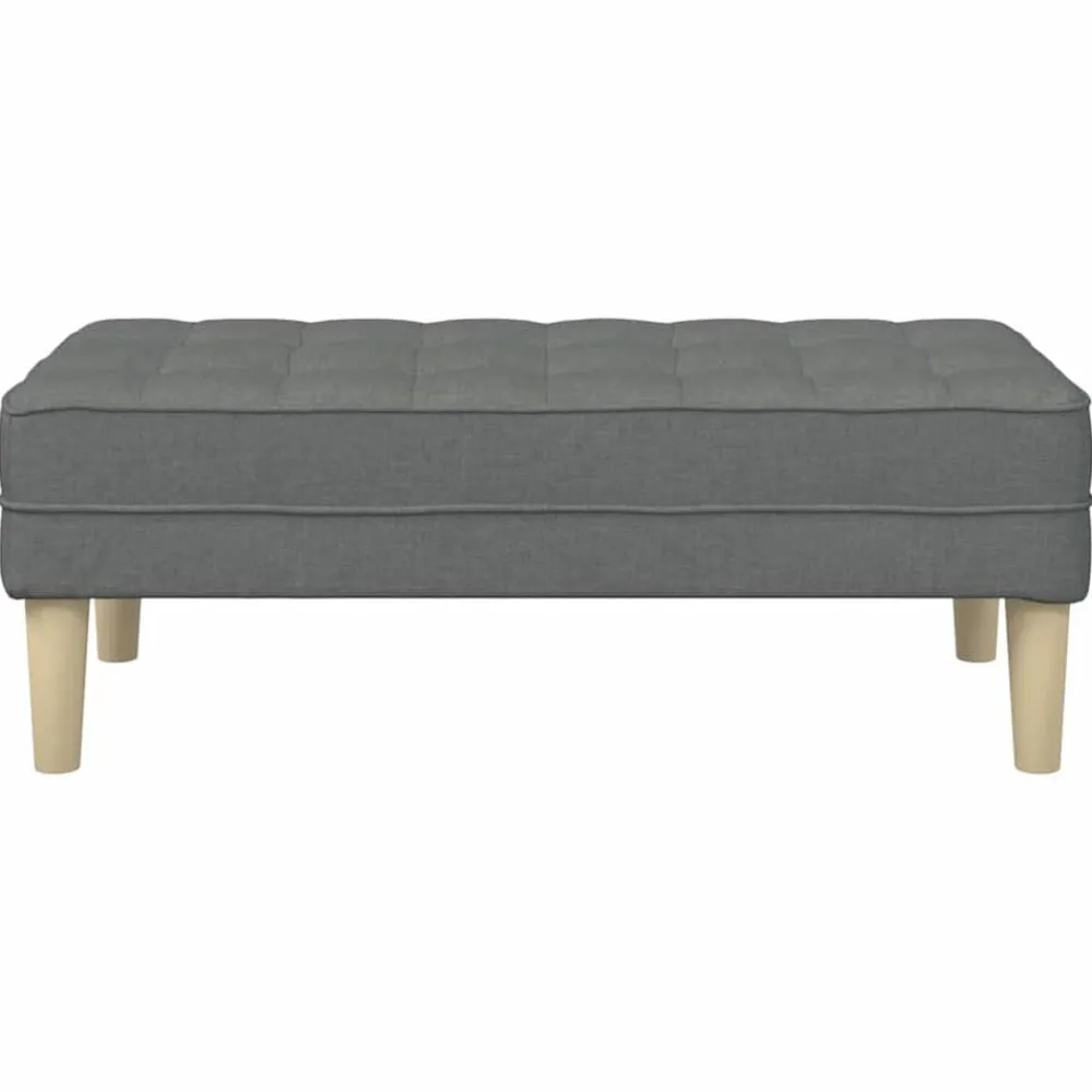 vidaXL Banco con cojín 113 x 57 x 39 cm tela Gris oscuro Best