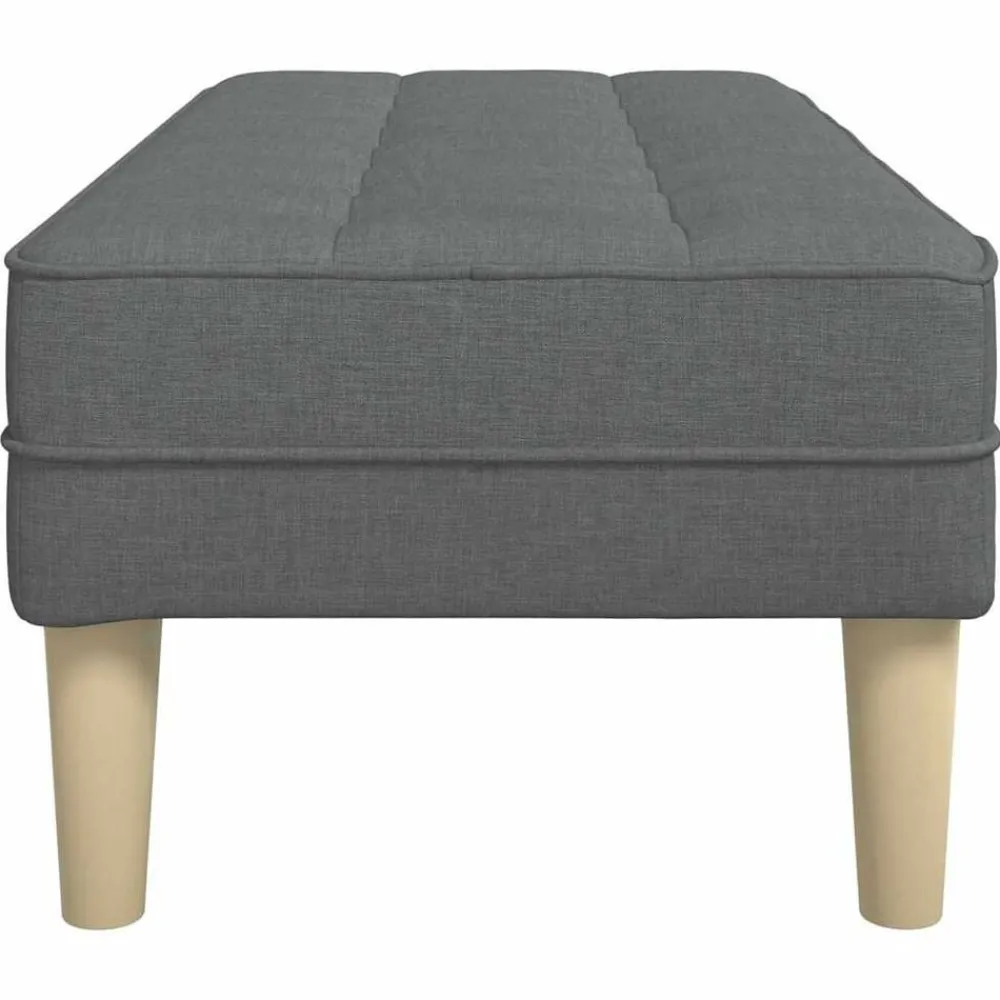 vidaXL Banco con cojín 113 x 57 x 39 cm tela Gris oscuro Best