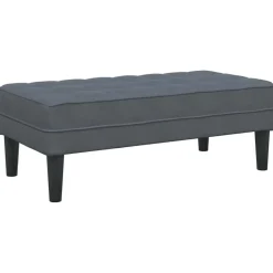 vidaXL Banco con cojín 113 x 57 x 39 cm Terciopelo Gris oscuro Outlet