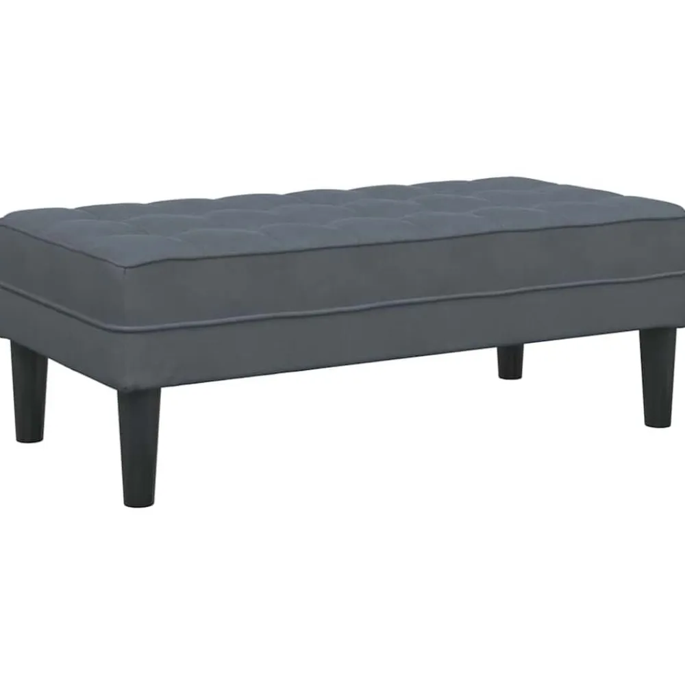vidaXL Banco con cojín 113 x 57 x 39 cm Terciopelo Gris oscuro Outlet