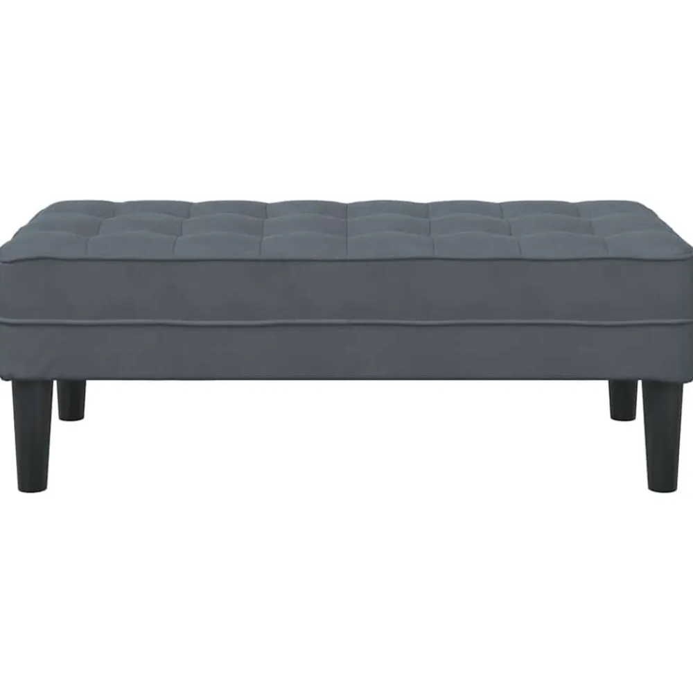 vidaXL Banco con cojín 113 x 57 x 39 cm Terciopelo Gris oscuro Outlet