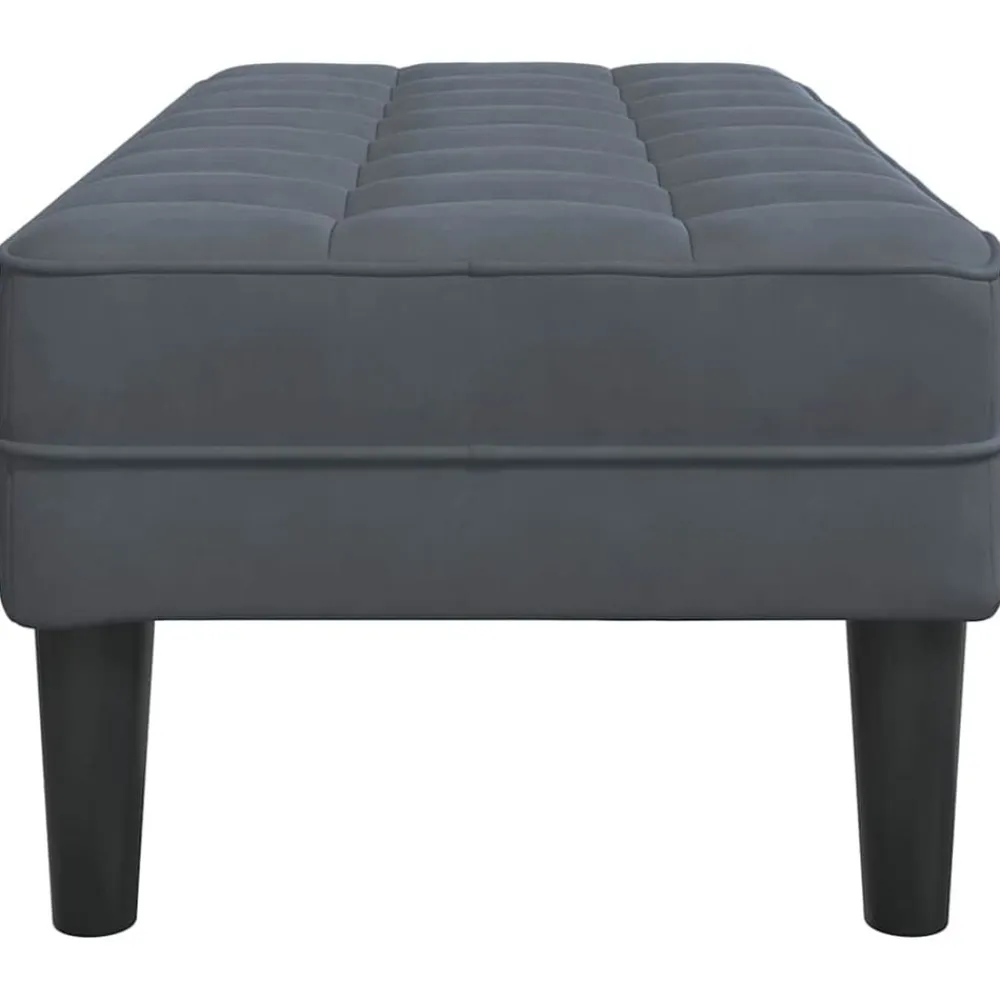vidaXL Banco con cojín 113 x 57 x 39 cm Terciopelo Gris oscuro Outlet